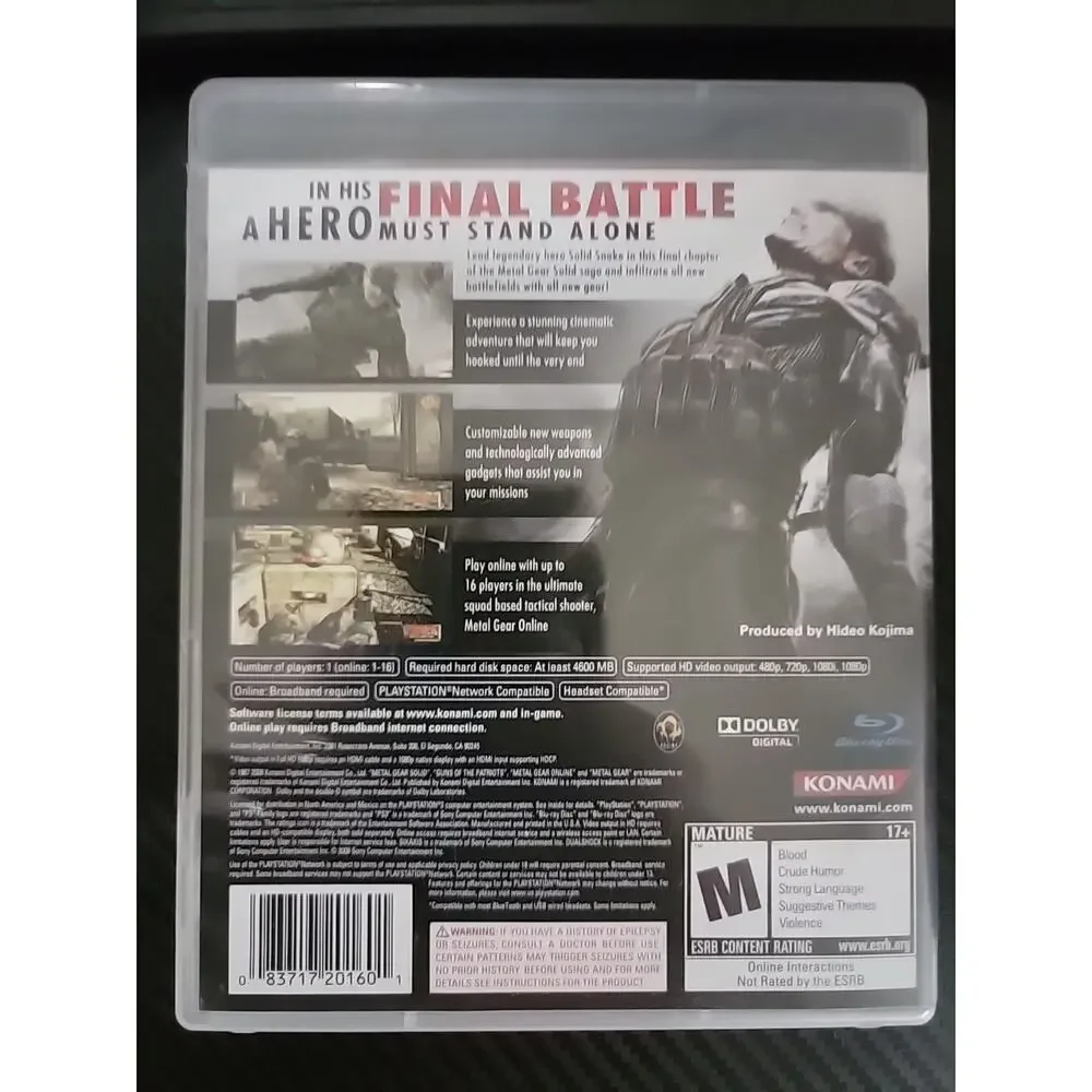 Metal Gear Solid 4: Guns of the Patriots (Sony PlayStation 3, 2008)